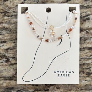American Eagle Outfitters beaded anklet set